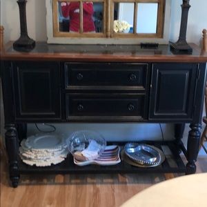 This black dining buffet